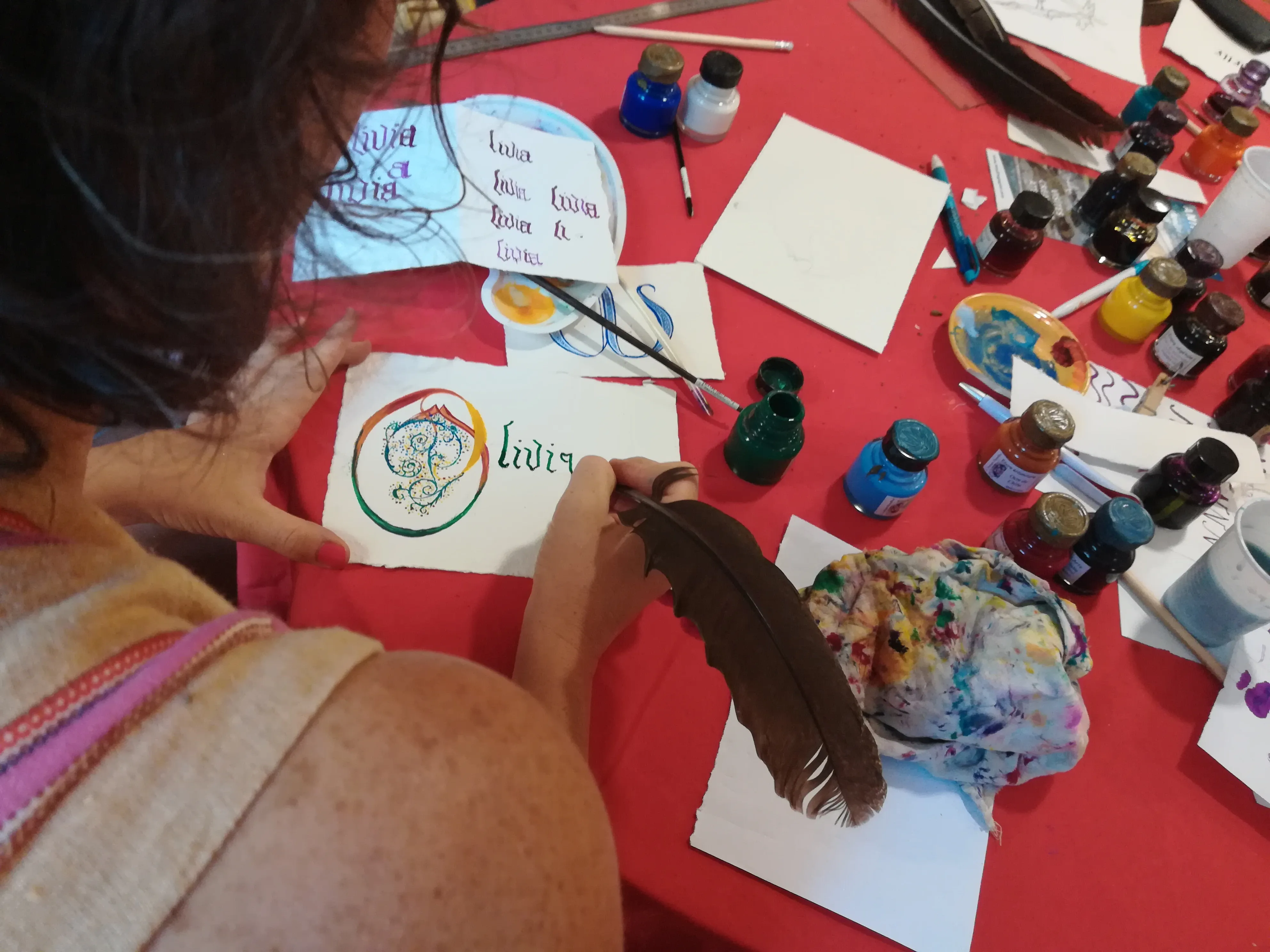 Atelier Calligraphie à la plume d’oie avec Benjamin Rialtey à 14h