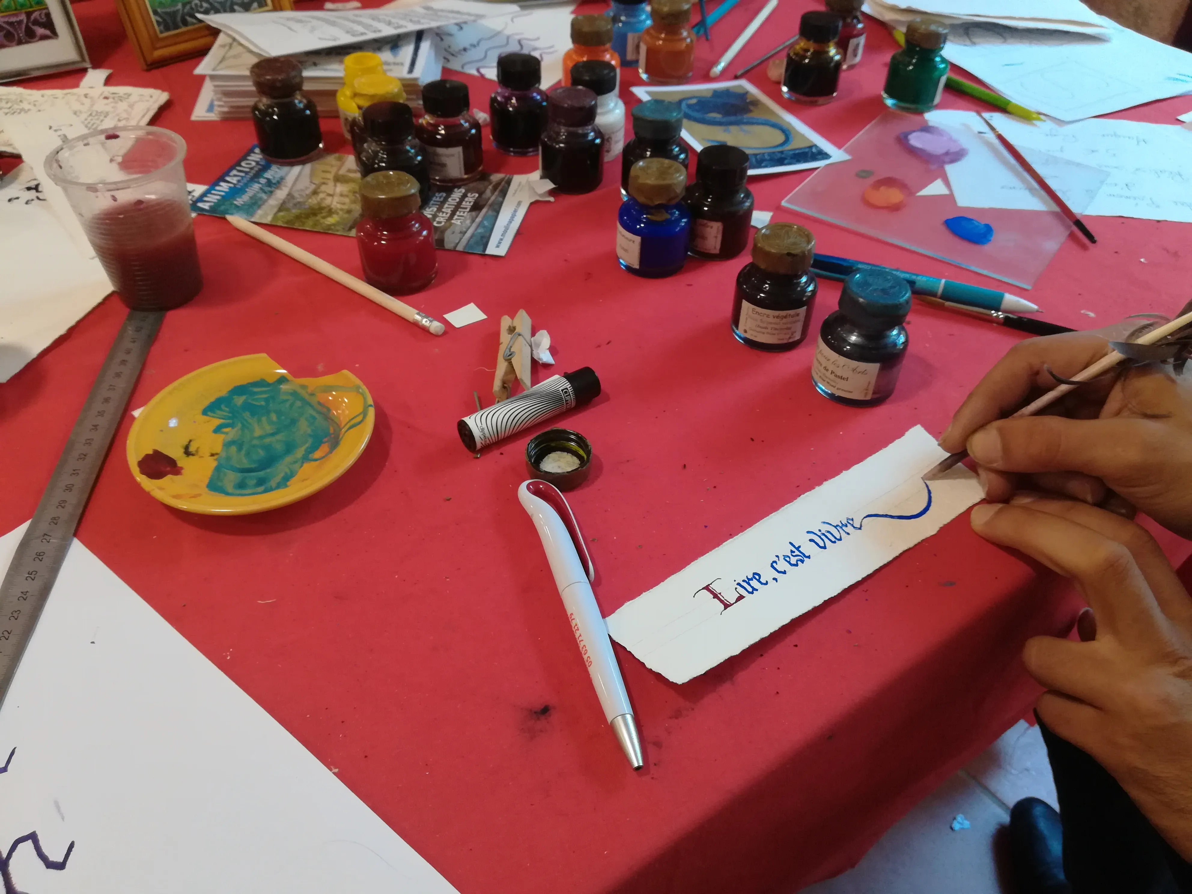 Atelier Calligraphie à la plume d’oie avec Benjamin Rialtey à 14h